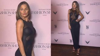Anna Lewandowska pręży umięśniony brzuch w prześwitującej sukience na evencie przed pokazem Victoria's Secret w Nowym Jorku