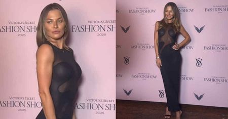 Anna Lewandowska pręży umięśniony brzuch w prześwitującej sukience na evencie przed pokazem Victoria's Secret w Nowym Jorku