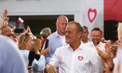 Tusk w Płocku. "Gdzie ja mogę diesla zatankować?"