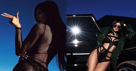 Kylie Jenner w siatce pozuje na pustyni...