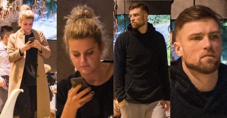Pochłonięta smartfonem Zborowska na randce z Wroną w galerii handlowej (ZDJĘCIA)