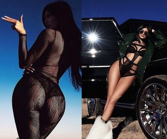 Kylie Jenner w siatce pozuje na pustyni...