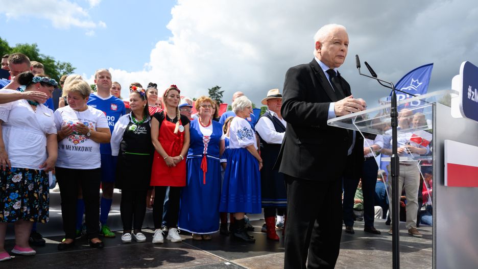Wicepremier Jarosław Kaczyński na pikniku "Z miłości do Polski"