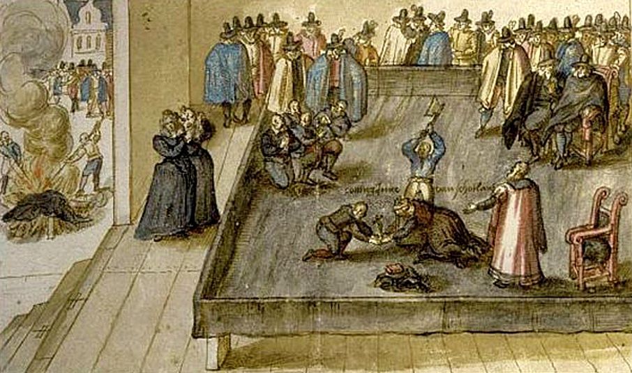 Wyobrażenie egzekucji Marii Stuart z początku XVII wieku
