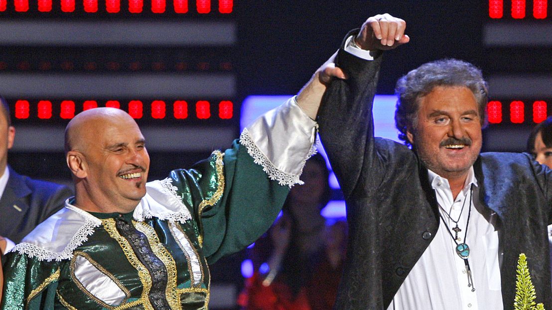 Marian Lichtman i Krzysztof Krawczyk w 2008 r.