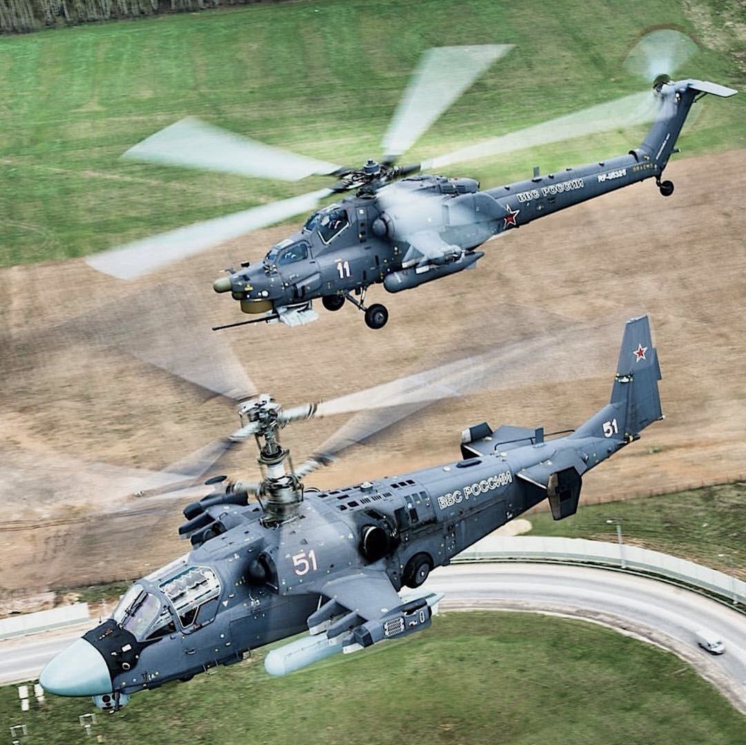 Śmigłowce Ka-52 i Mi-28N