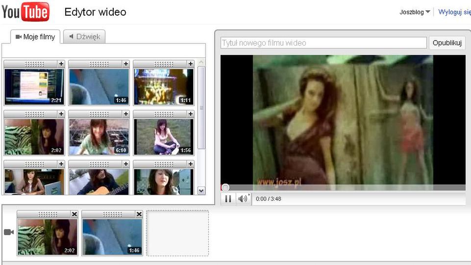 YouTube wprowadza edytor wideo 1