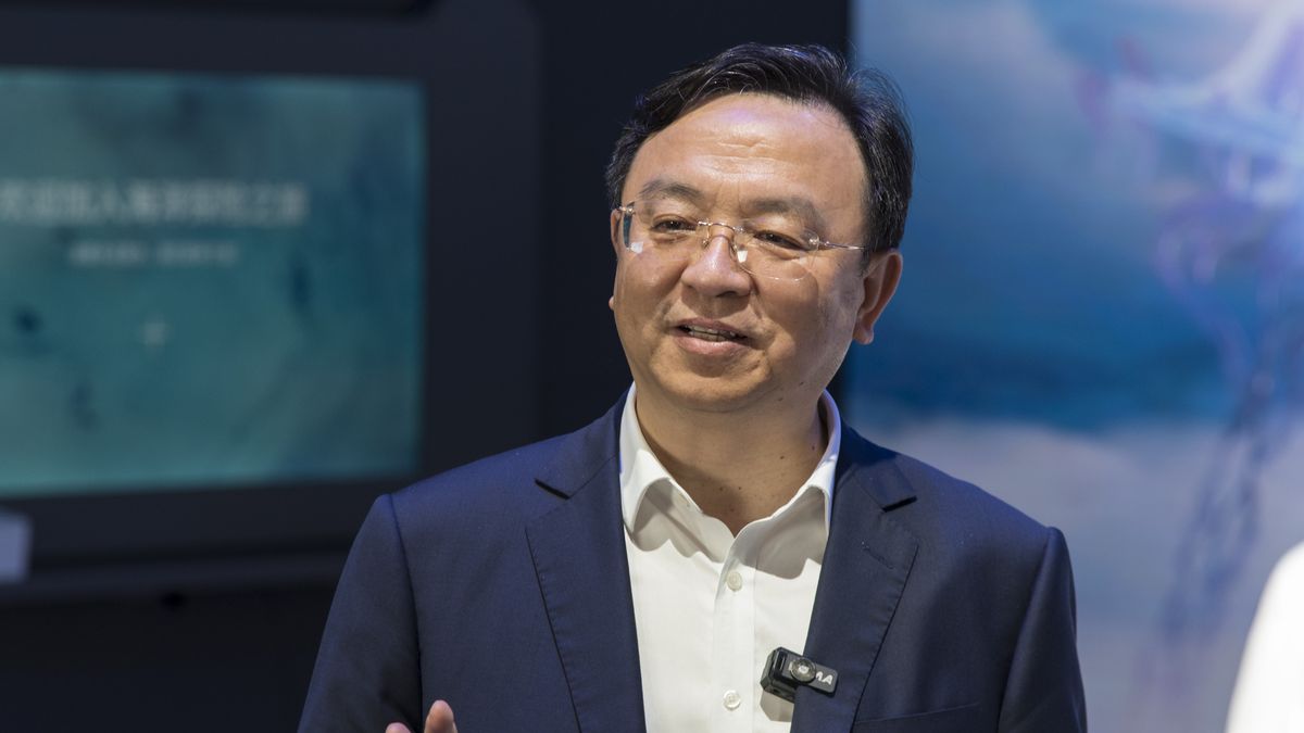 SHANGHAI, CHINA - APRIL 24: BYD Chairman Wang Chuanfu is seen during the 21st Shanghai International Automobile Industry Exhibition (Auto Shanghai 2025) at the National Exhibition and Convention Center (Shanghai) on April 24, 2025 in Shanghai, China. (Photo by VCG/VCG via Getty Images)
