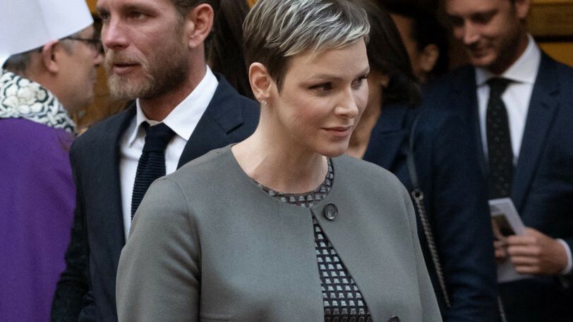 Rodzina kr�lewska z Monako na mszy ku pami?cie ksi?cia RainieraNO TABLOIDS: Princess Charlene of Monaco and Andrea Casiraghi arrive at the cathedral to attend a mass in memory of Prince Rainer III of Monaco, presided by His Excellency Dominique Marie David Archbishop of Monaco on April 5, 2023, Monaco. Photo by David Niviere/ABACAPRESS.COMNiviere David/ABACAPRESS.COM