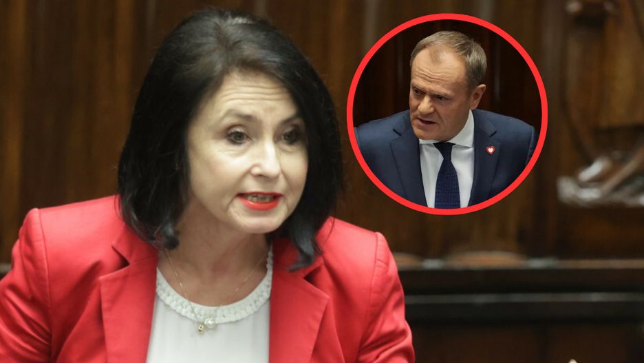 Oskarżyła Tuska o reżim. Zarecytowała w jego stronę wiersz