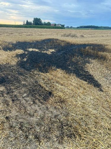 Pożar maszyny rolniczej 