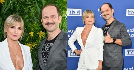 Ponętna Kajra z GŁĘBOKIM dekoltem bryluje u boku Sławomira na ramówce TVP (ZDJĘCIA)