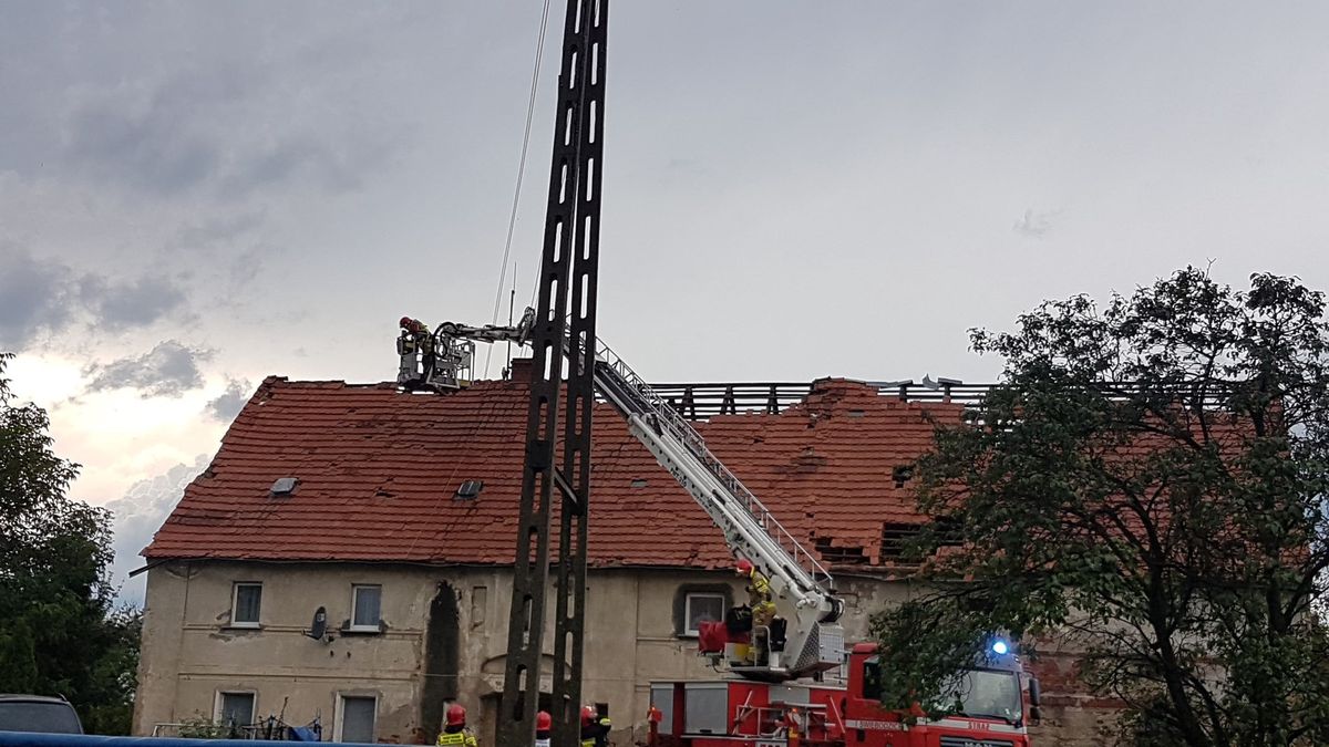 Wrocław. Burza wyrządziła spore szkody. Złamane drzewa, zniszczone dachy na Dolnym Śląsku