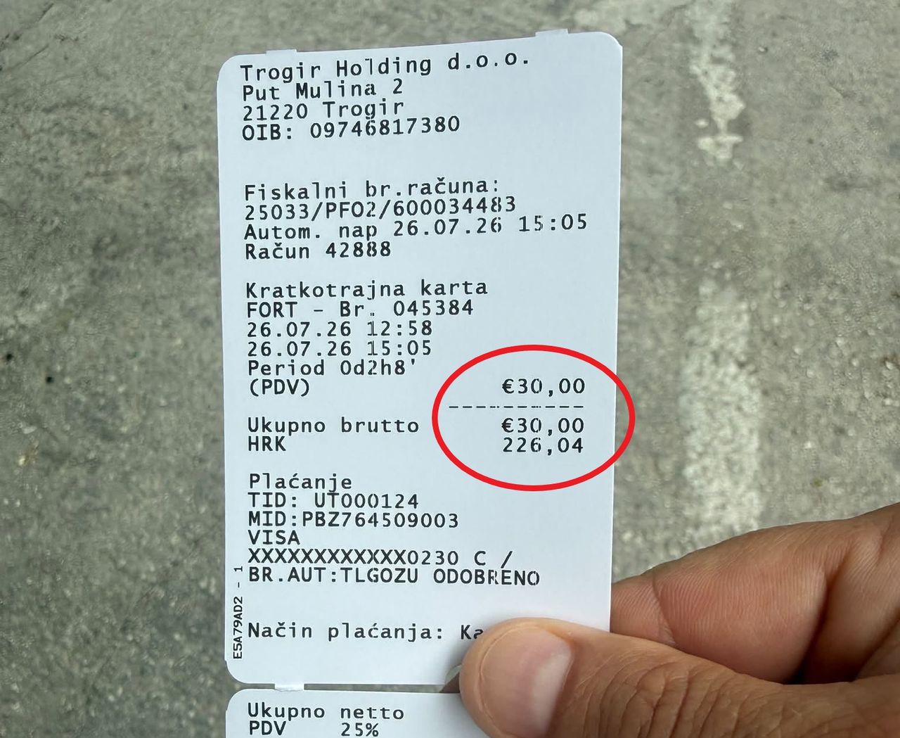 Tyle zapłacił za parking w Chorwacji. "Śmiałem się z paragonów grozy"