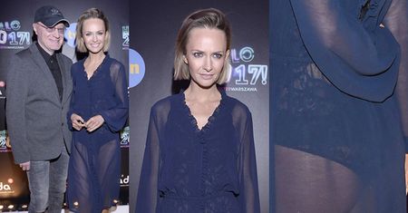 Kasia Stankiewicz pokazuje majtki na konferencji sylwestrowej TVN (ZDJĘCIA)
