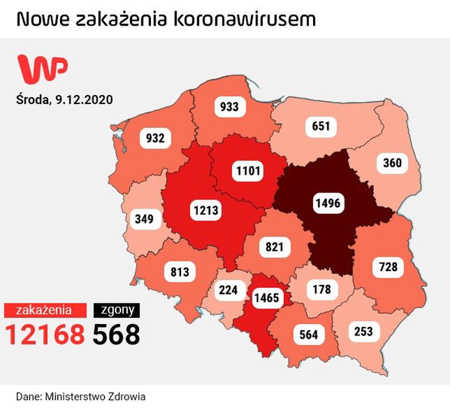 Koronawirus w Polsce. Dane z Ministerstwa Zdrowia