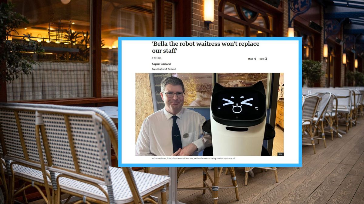 Wielka Brytania. Robot kelnerem w restauracji