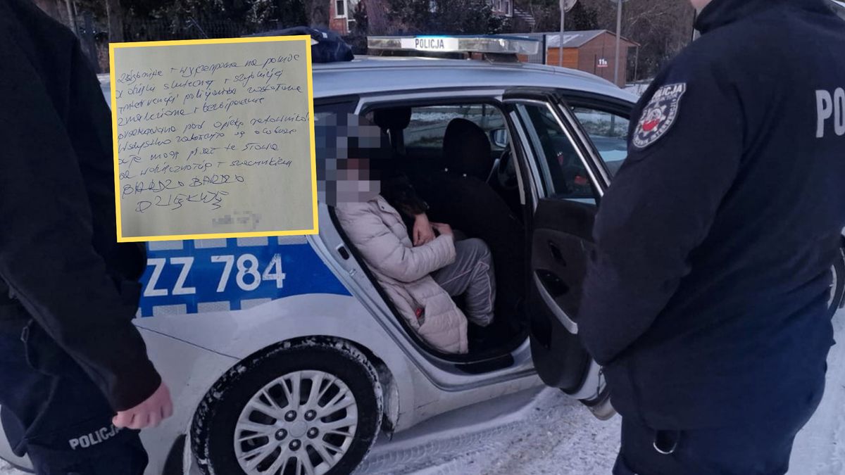 Kobieta zgubiła się w lesie. Potem wysłała list mundurowym  