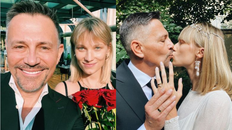 Krzysztof Ibisz z żoną Joanną świętują pierwszą rocznicę ślubu