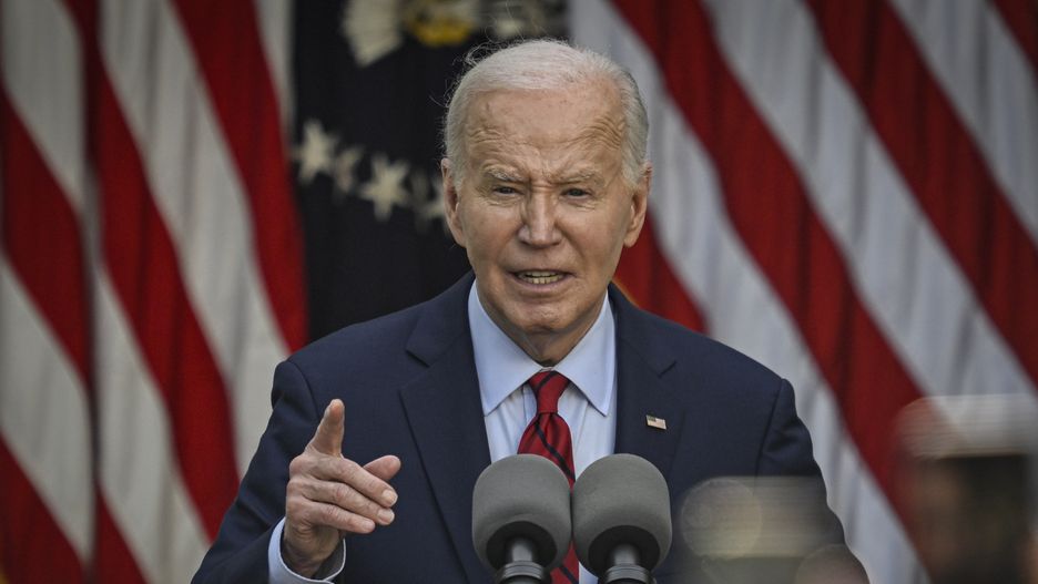 WASHINGTON DC, UNITED STATES - MAY 13: U.S. President Joe Biden deliver remarks at a reception celebrating Asian American, Native Hawaiian, and Pacific Islander Heritage Month event at the White House in Washington DC, United States on May 13, 2024. (Photo by Celal Gunes/Anadolu via Getty Images)