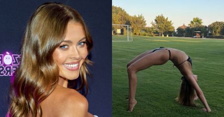 Joanna Opozda "przyłapana" na robieniu MOSTKA: "Z ukrycia". Wiedzieliście, że jest taka gibka? (FOTO)