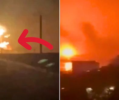 Eksplozje w Rosji. Moment ataku na rzadki samolot armii Putina