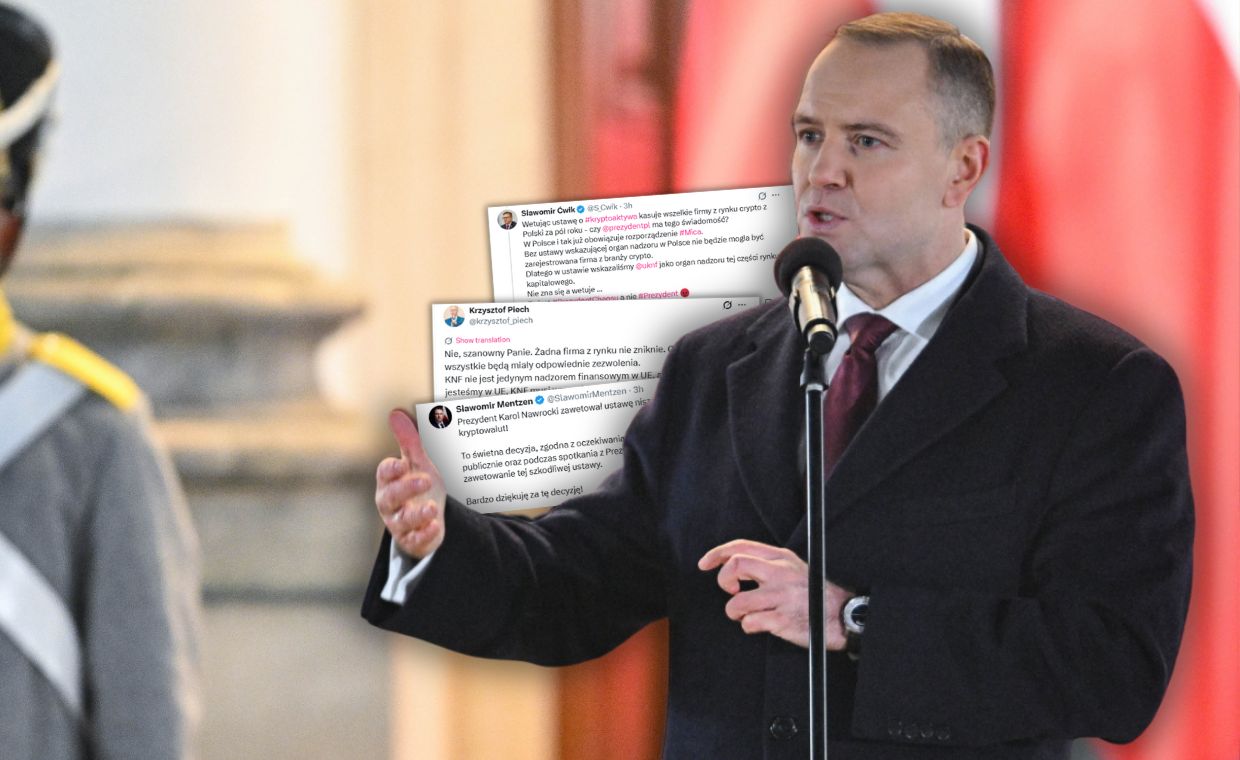 Nawrocki blokuje ustawę o kryptoaktywach. "Nie zna się, a wetuje"