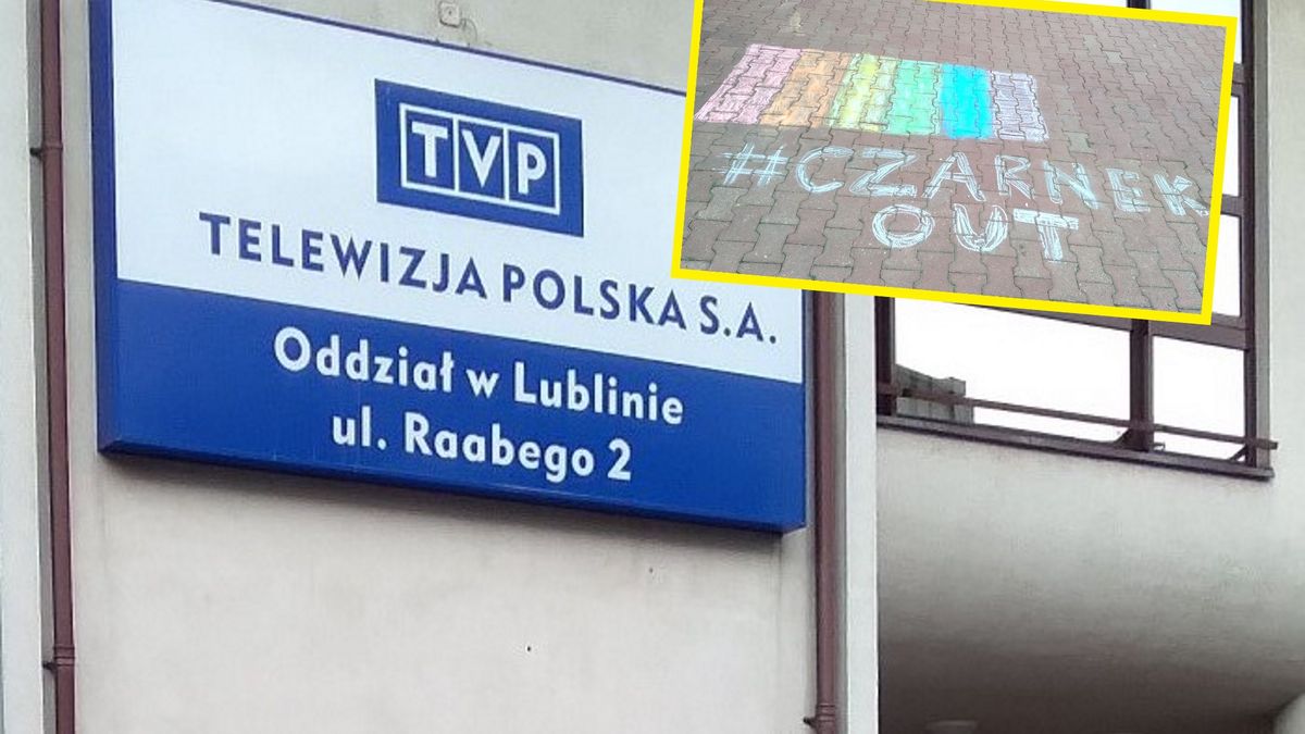 Pod siedzibą lubelskiego TVP pojawiła się tęcza