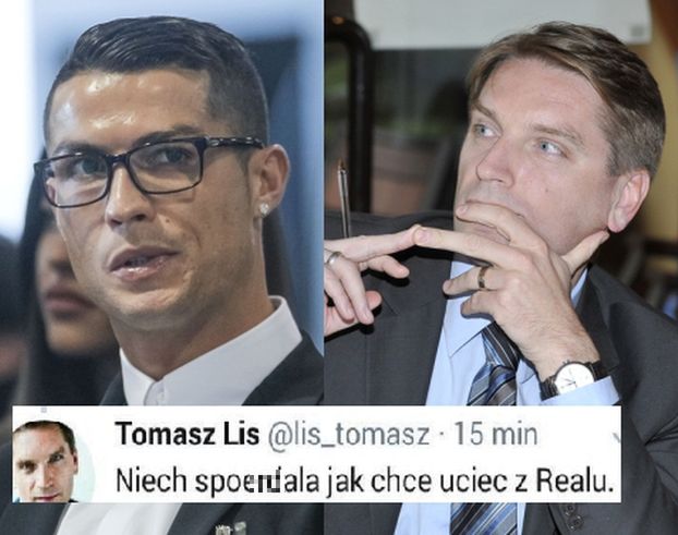Tomasz Lis przeprasza, że kazał "SPIE*DALAĆ" Cristiano Ronaldo: "Wiadomość miała być prywatna!"
