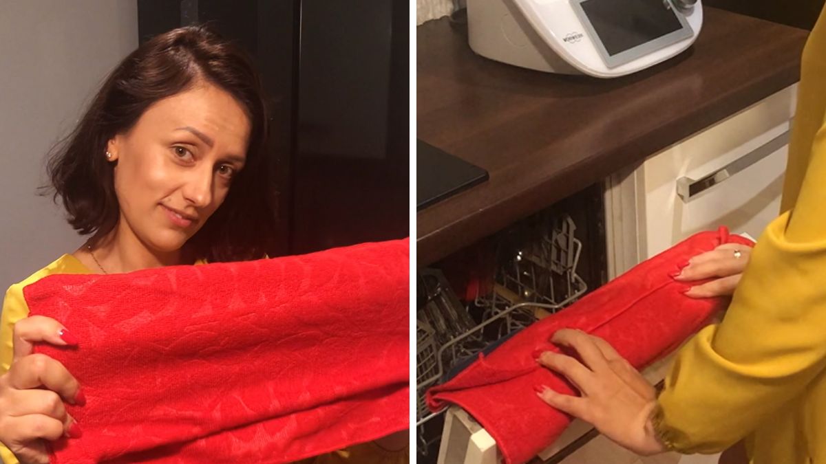 Do pracy ze zmywarką przydaje się kuchenna ściereczka