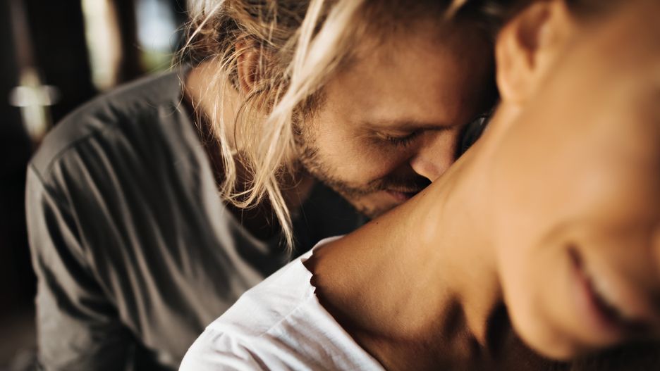 Handsome man with long hair gently kisses neck of his belovedHandsome man with long hair gently kisses neck of his belovedcouple, happy, love, man, together, woman, caucasian, happiness, lifestyle, casual, husband, leisure, wife, room, female, male, romance, romantic, smiling, young, appreciate, complicity, dwelling, friend, friendly, house, indoor, lover, pleasure, relax, seated, smile, hotel, family, married, adult, close, honeymoon, hugging, relationship, relaxation, togetherness, weekend, affection, attractive, bed, boyfriend, summer, rest, island, couple, happy, love, man, together, woman, caucasian, happiness, lifestyle, casual, husband, leisure, wife, room, female, male, romance, romantic, smiling, young, appreciate, complicity, dwelling, friend, friendly, house, indoor, lover, pleasure, relax, seated, smile, hotel, family, married, adult, close, honeymoon, hugging, relationship, relaxation, togetherness, weekend, affection, attractive, bed, boyfriend, summer, rest, island