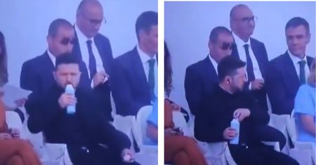 Zełenski męczył się z otwarciem butelki. Nagranie podbija sieć