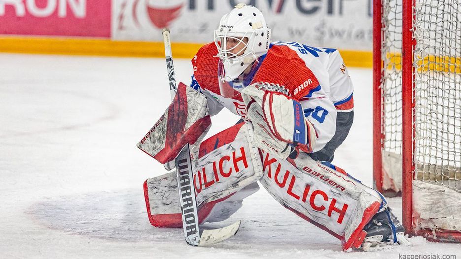Dominik Salama, bramkarz Marmy Ciarko STS-u Sanok (Foto: Kacper Łosiak)