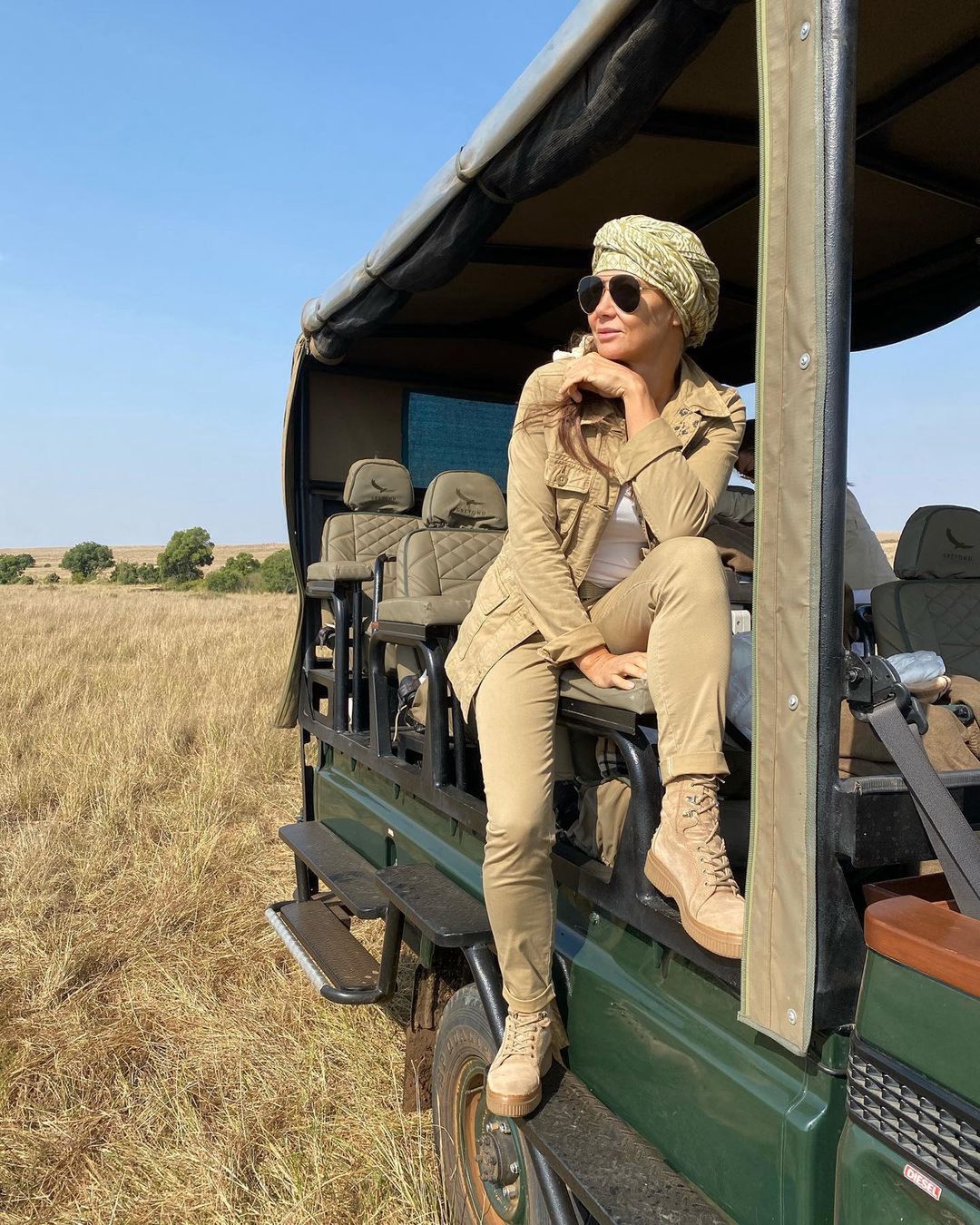 Kinga Rusin w Parku Narodowym Masai Mara (Kenia)