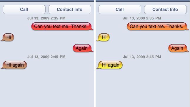 Zmieniamy kolor dymków SMS w iPhonie 1