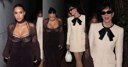 Wydekoltowana Kim Kardashian wybrała się na kolację z mamą. Kris wygląda już jak jej koleżanka? (ZDJĘCIA)