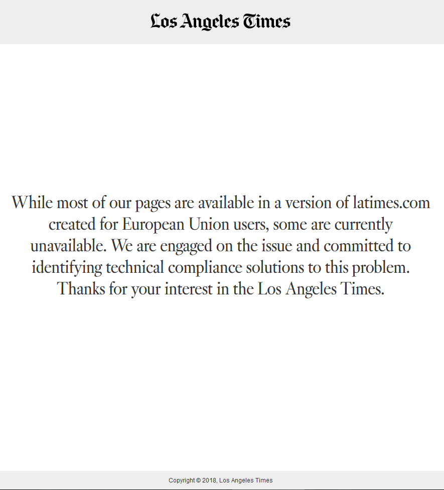 Swoją drogą,dostęp do niektórych artykułów źródłowych w Europie jest blokowany przez RODO...