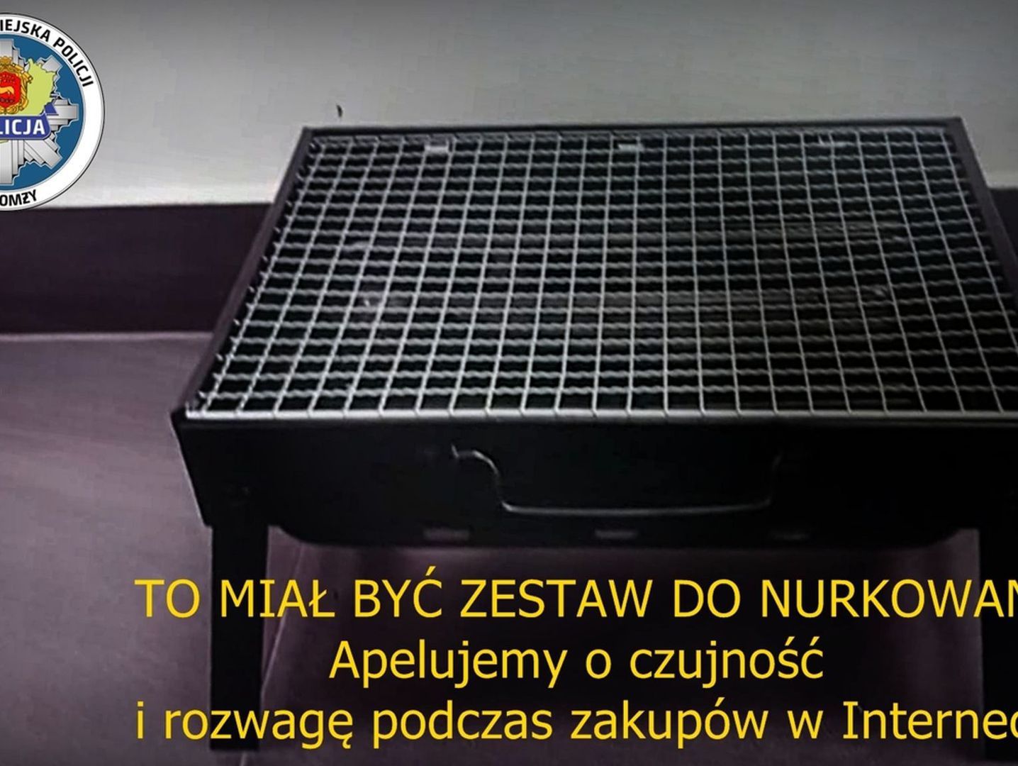Mieszkaniec Łomży zamówił sprzęt do nurkowania, a dostał mini grill. Zapłacił kurierowi bez sprawdzenia paczki