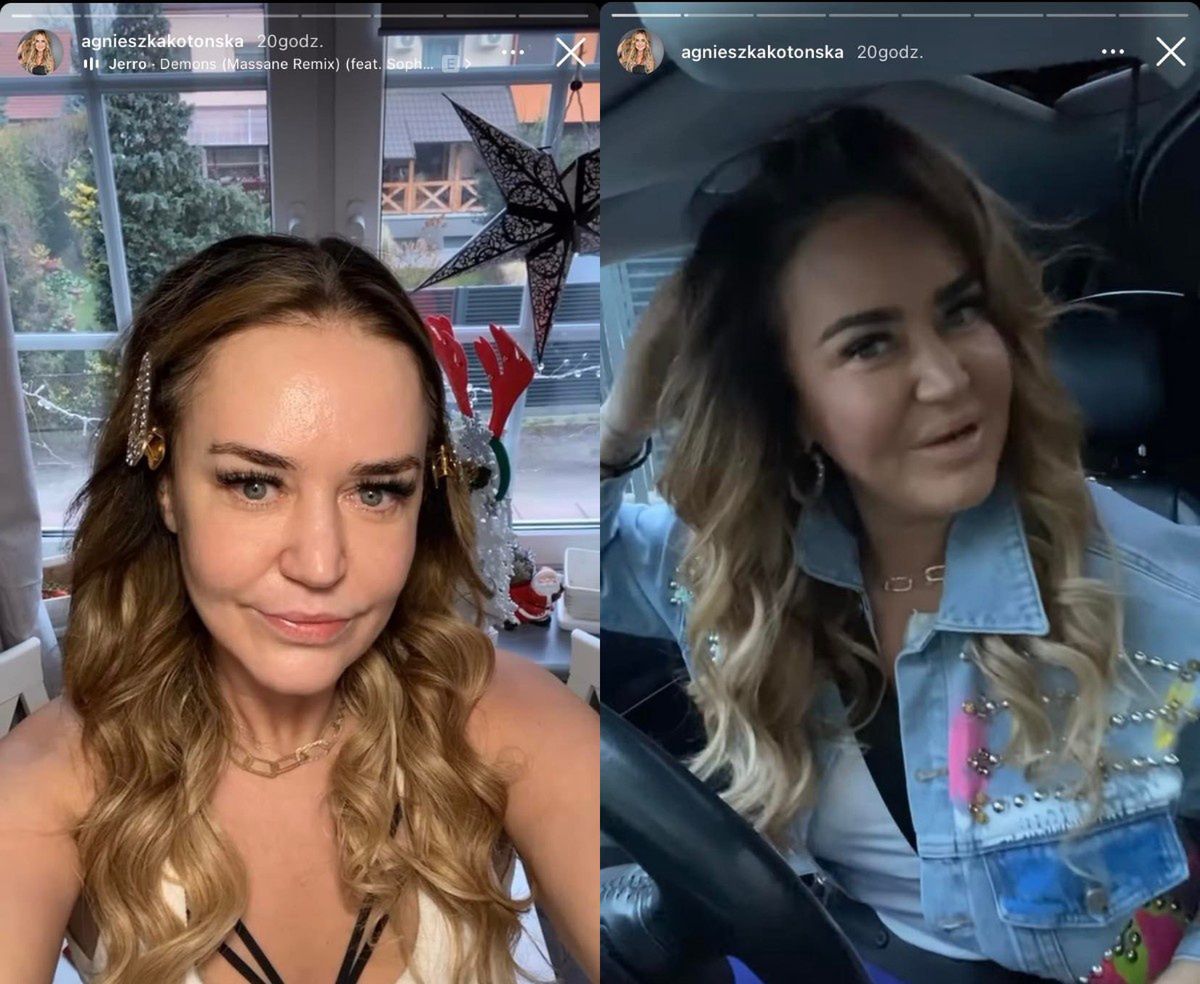 Agnieszka Kotońska w wersji "przed" i "po"