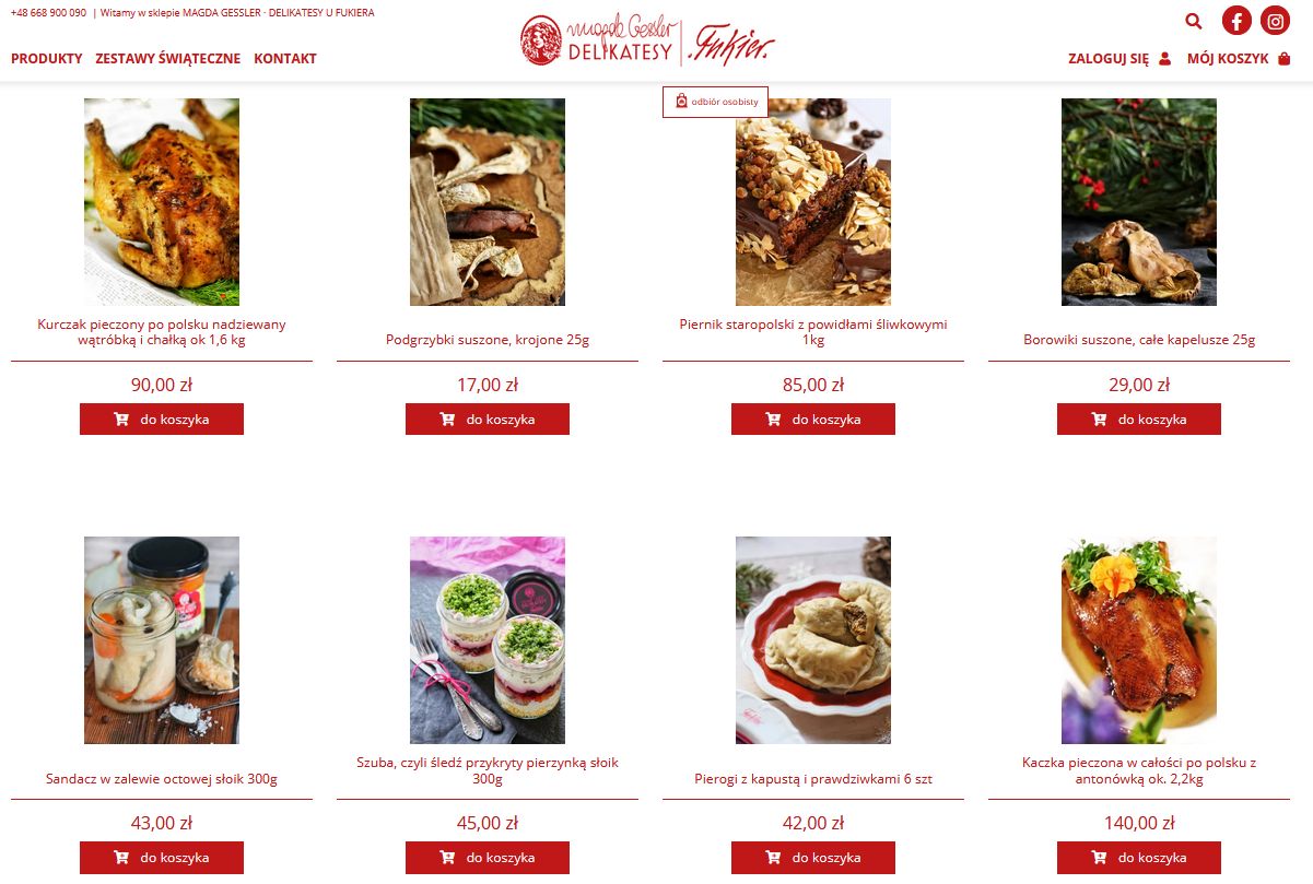 Ceny potraw w delikatesach Magdy Gessler. 