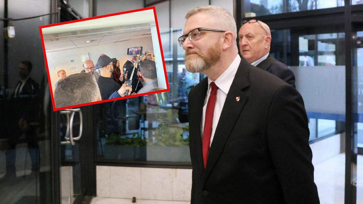 Wtargnięcie Grzegorza Brauna do szpitala w Oleśnicy