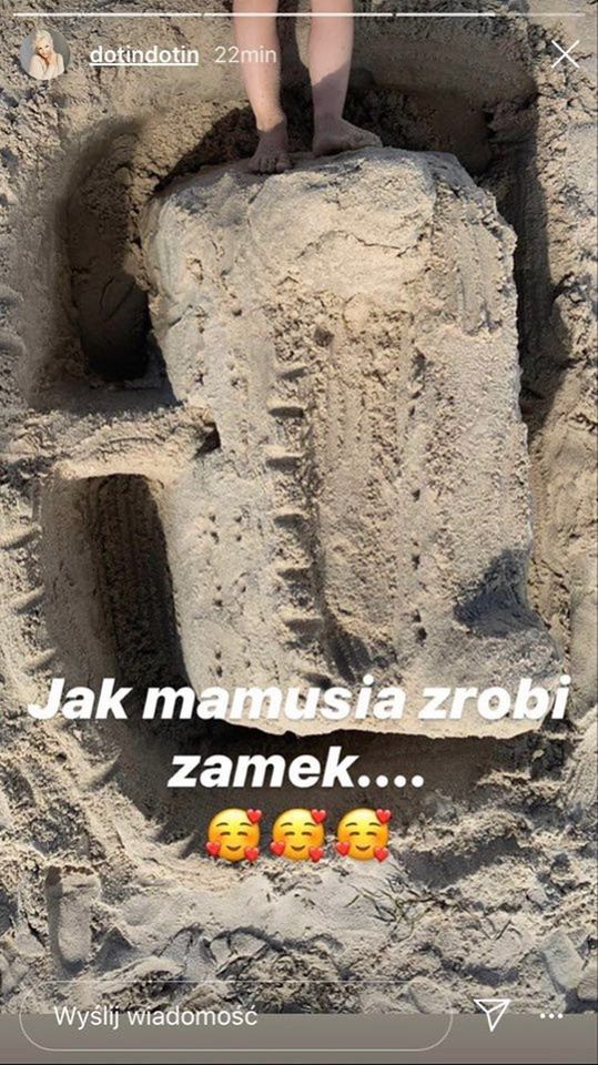 Dorota Szelągowska zrobiła zamek z piasku