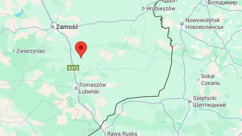 Obiekt spadł w miejscowości Majdan-Sielec