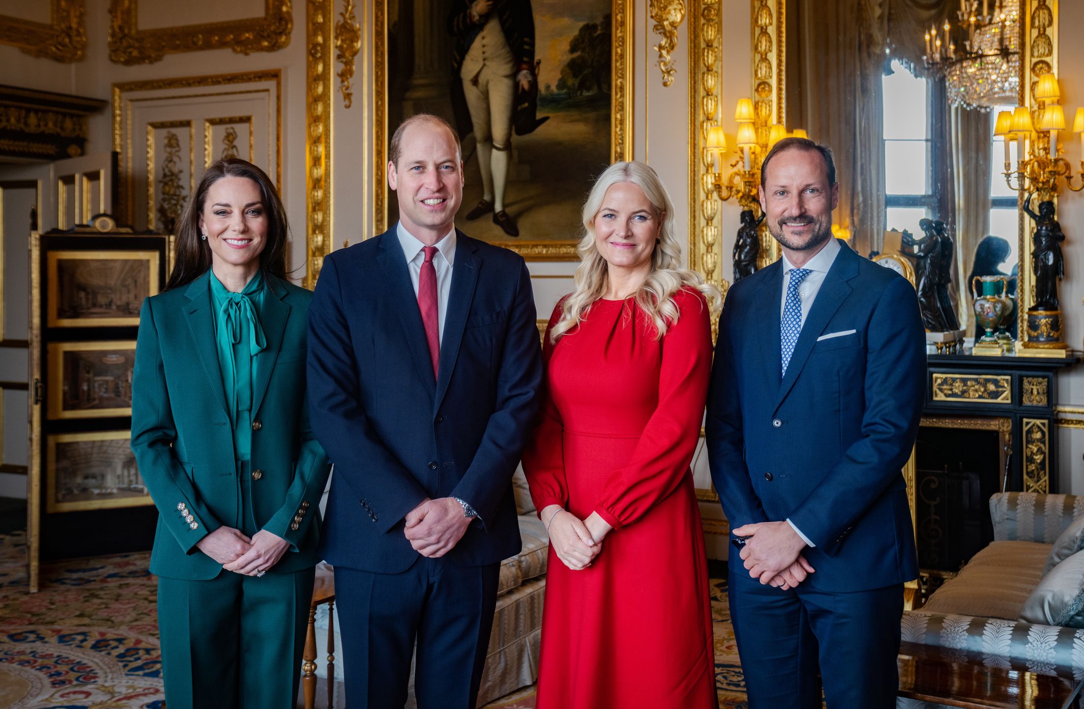 Kate, William, Mette-Marit i Haakon 