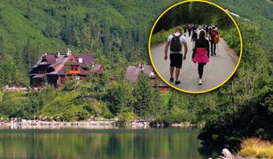 Tatry pełne turystów. Oblężone Morskie Oko i kolejki na Giewont