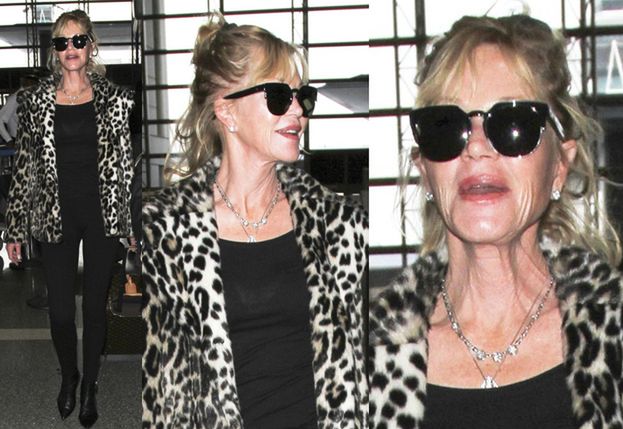 59-letnia Melanie Griffith na lotnisku w Los Angeles (ZDJĘCIA)