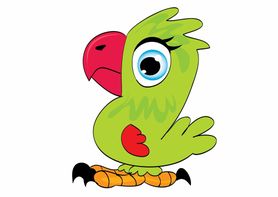Papuga - kolorowanka dla dzieci do druku