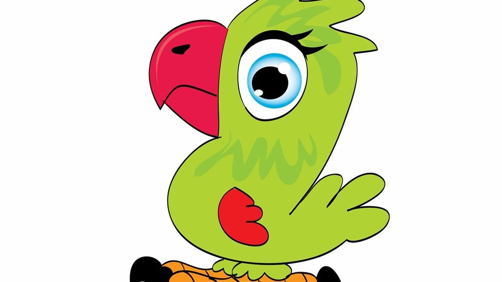 Papuga kolorowanka dla dzieci do druku