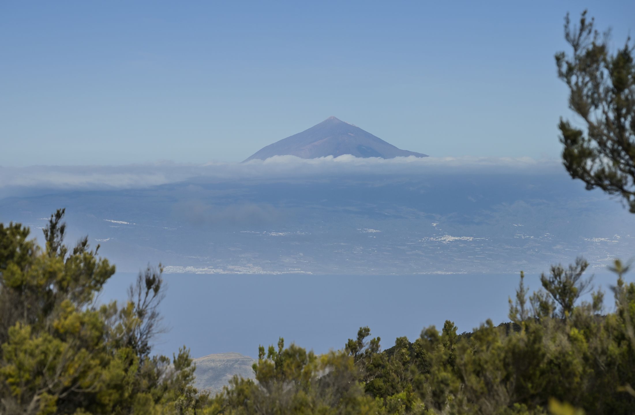 Garajonay National Park, La Gomera, view of the volcano Pico Teide on Tenerife, Spain. (Photo by: Bildagentur-online/Universal Images Group via Getty Images)