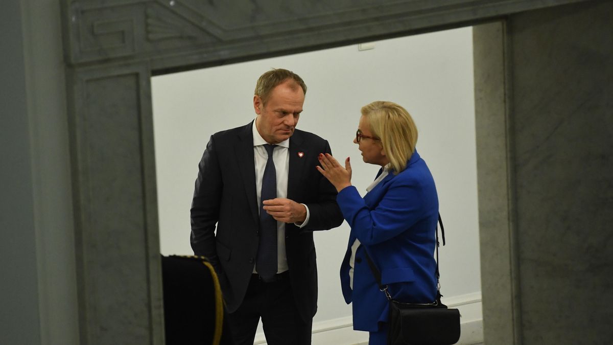 Donald Tusk i Paulina Hennig-Kloska
